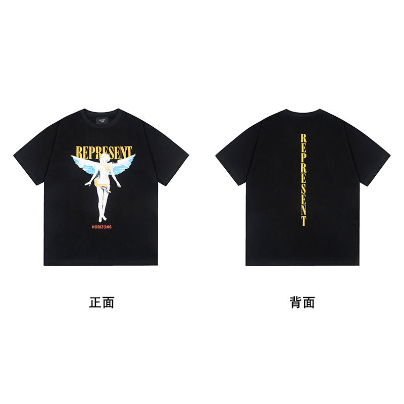 Represent Shark Washed Graphic Oversized Tee Streetwear Unisex