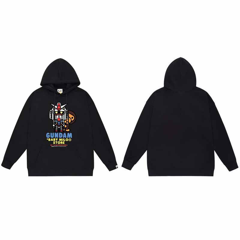 BAPE Hoodie Baby Milo Ape Head Multi Graphic Street Fleece Pullover