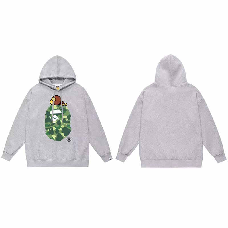 BAPE Hoodie Baby Milo Ape Head Multi Graphic Street Fleece Pullover