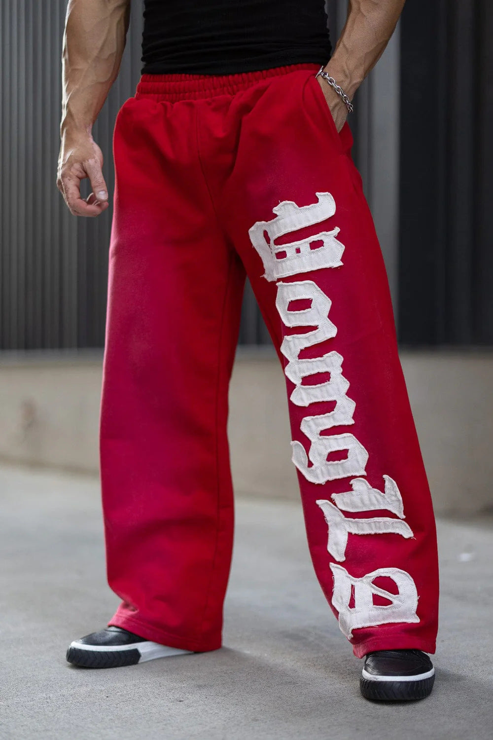 YOUNGLA 2127 Big Patch Sweats