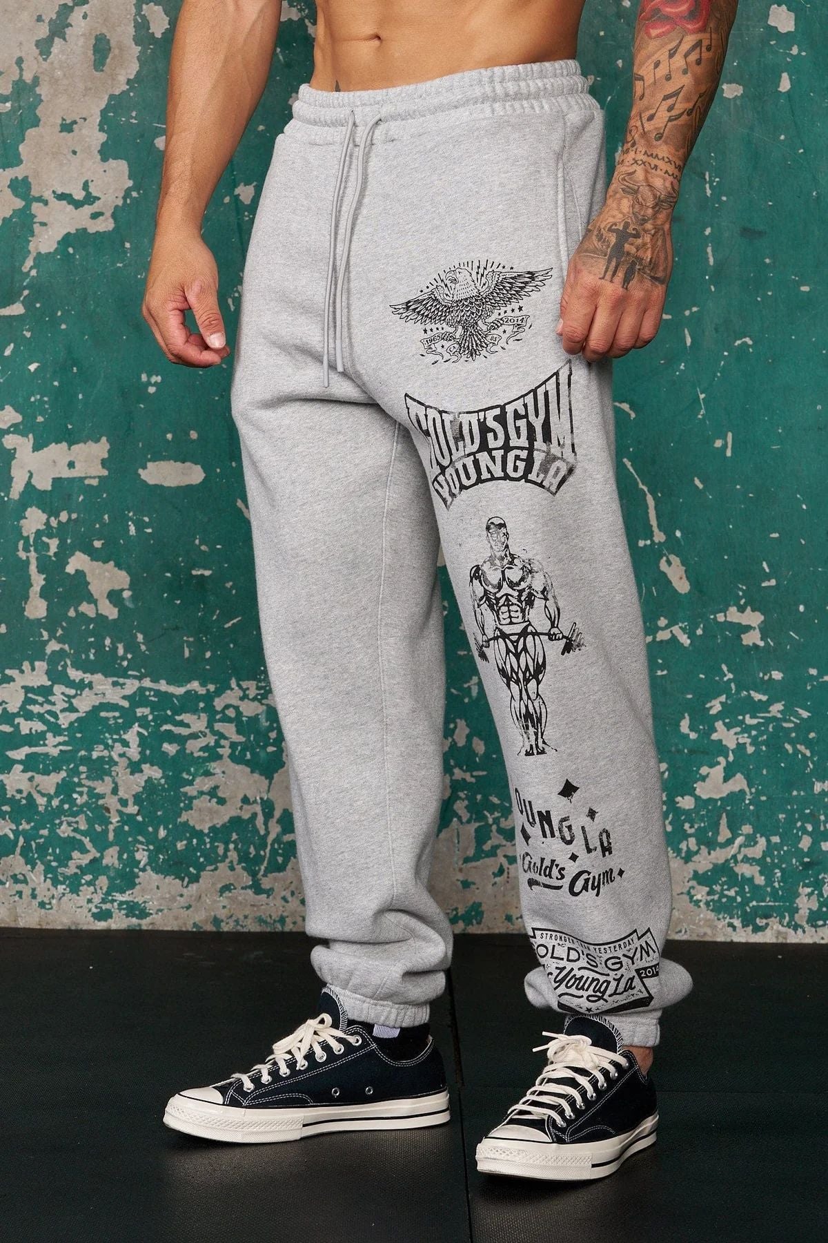 YOUNGLA 2143 Golds Gym Immortal Joggers