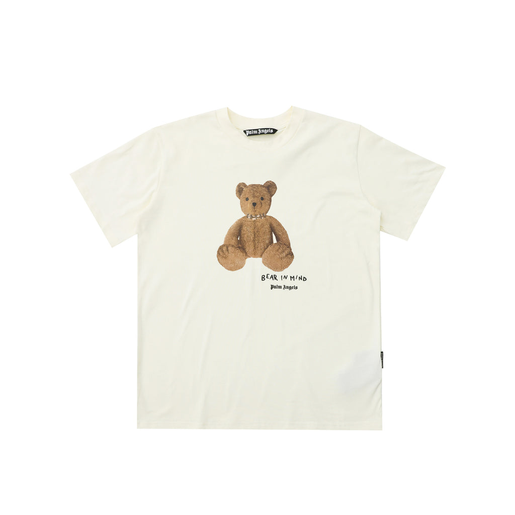Palm Angels Teddy Bear Graphic Tee Loose Unisex Streetwear T-Shirt