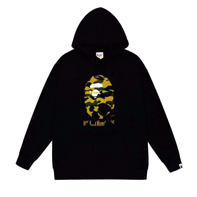 BAPE Ape Head Graphic Hoodie Camo Print Loose Cotton Pullover