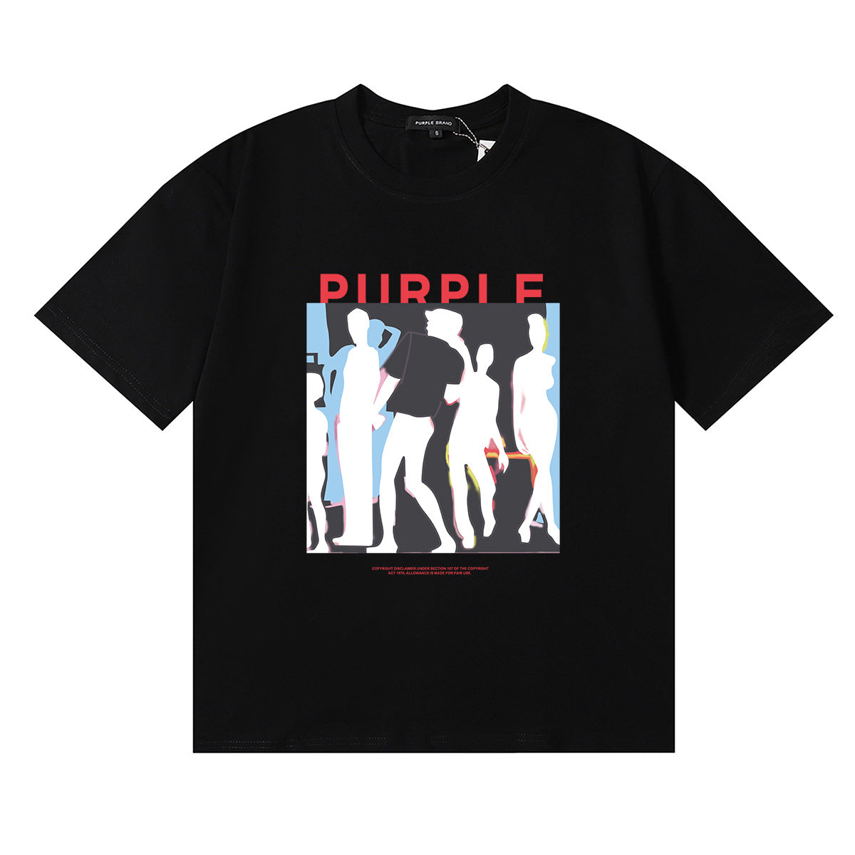 Purple Brand Graphic Tee Loose Unisex Vintage Streetwear T-Shirt