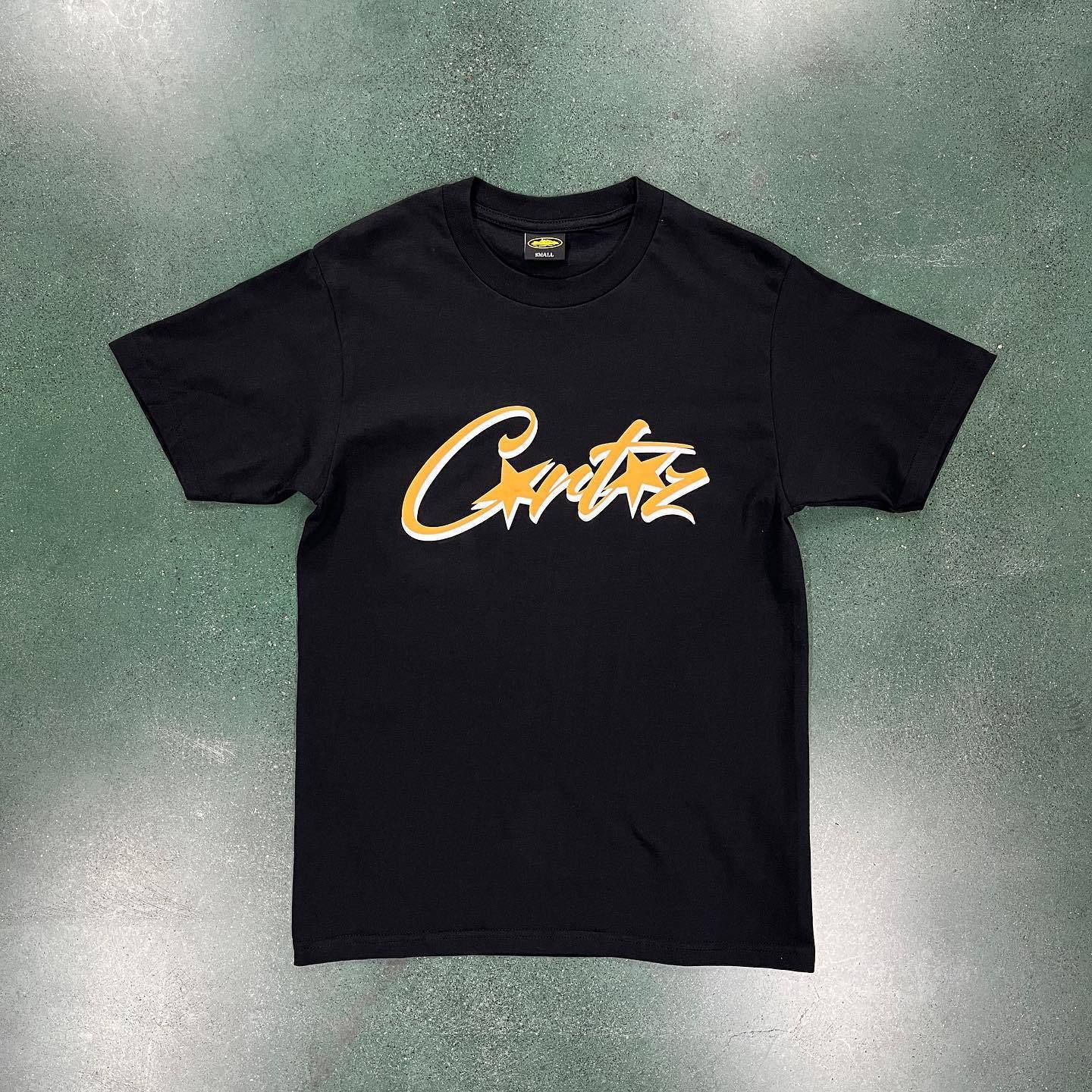 Corteiz CRTZ Y2K Classic Ship Logo Oversized Vintage Baumwoll-T-Shirt