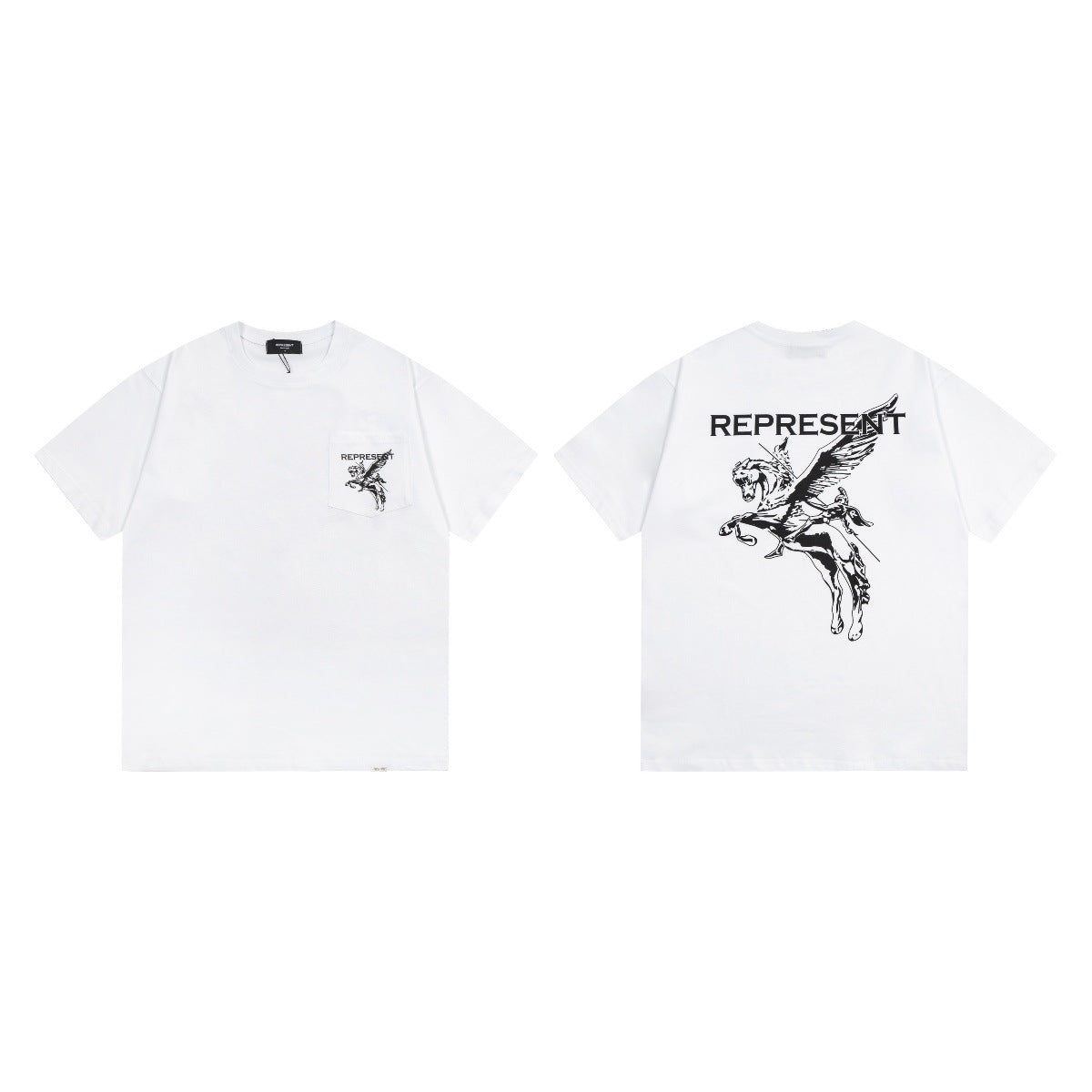 Represent Shark Washed Graphic Oversized Tee Streetwear Unisex