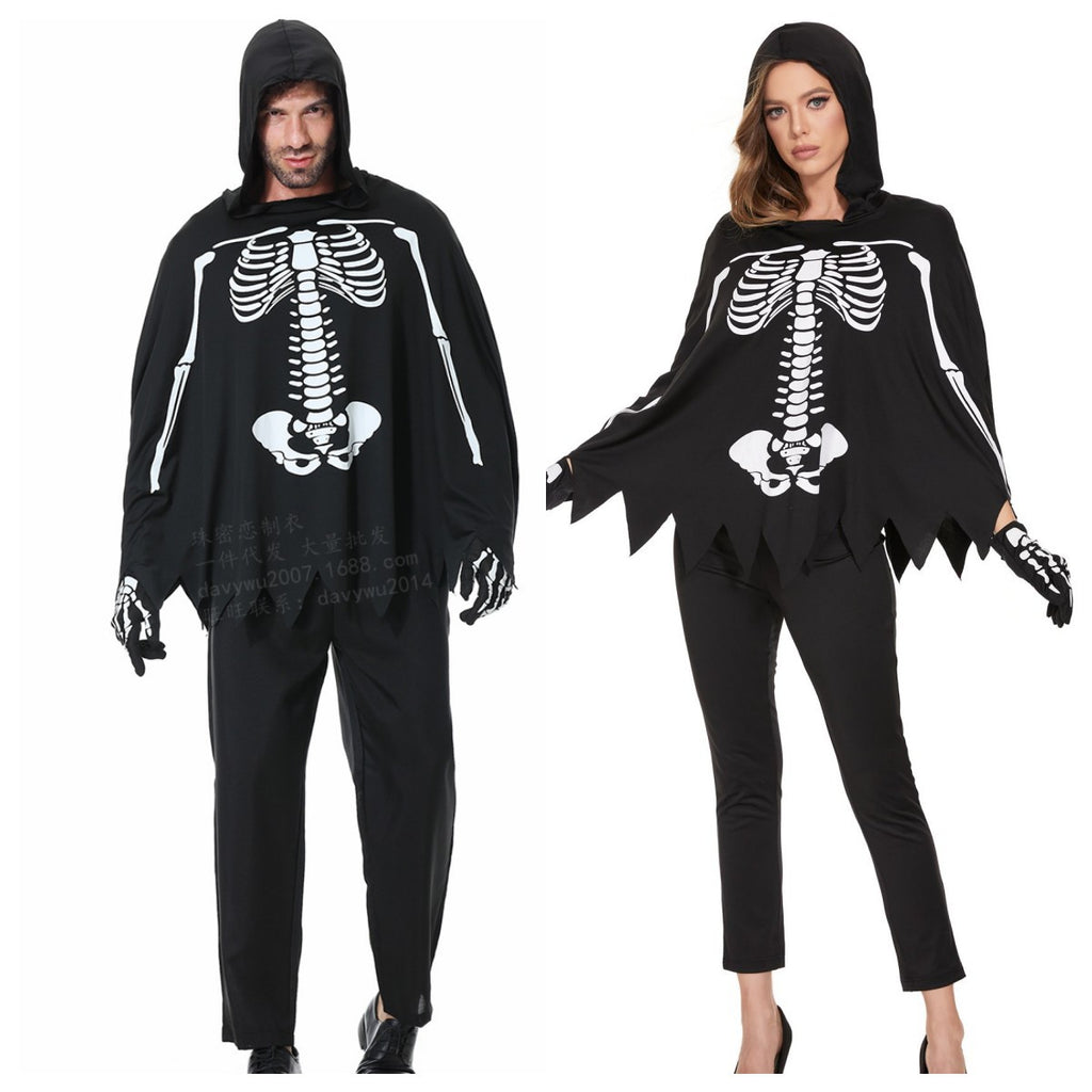 Halloween Men & Women Skeleton Ghost Bride Cosplay Couple Party Sets
