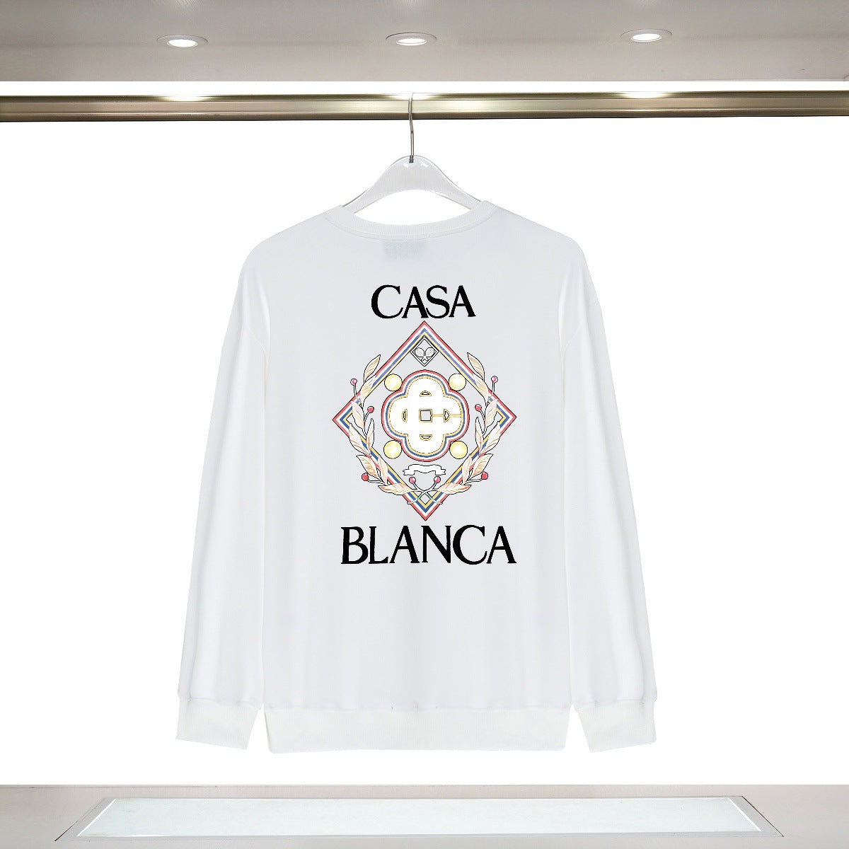 Casablanca Art Graphic Crewneck Sweatshirt Vintage Casual Pullover