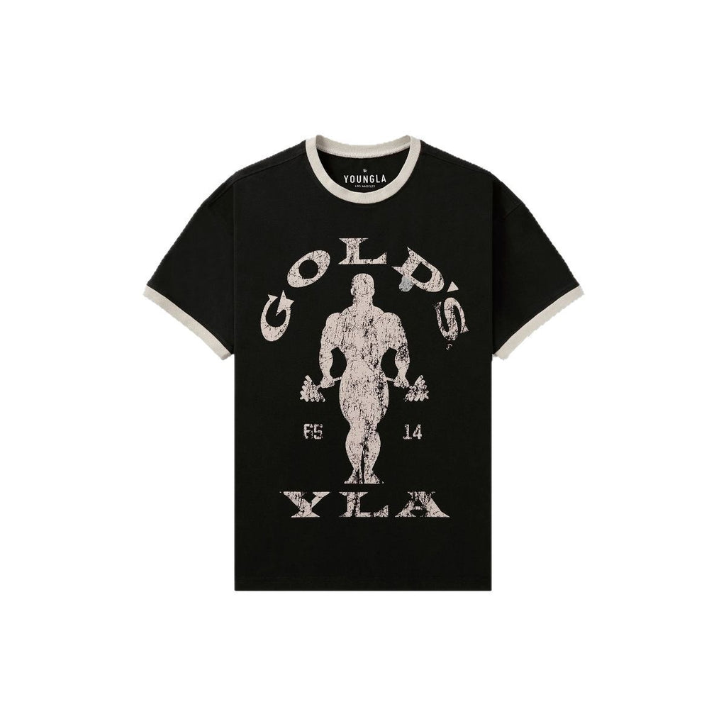 YOUNGLA 4009 Golds Gym Ringer Tees