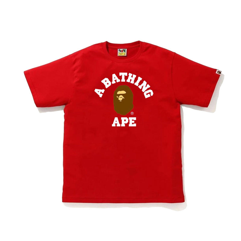 BAPE Camo Shark Ape Head Print Crew Neck Short Sleeve T‑Shirt Unisex