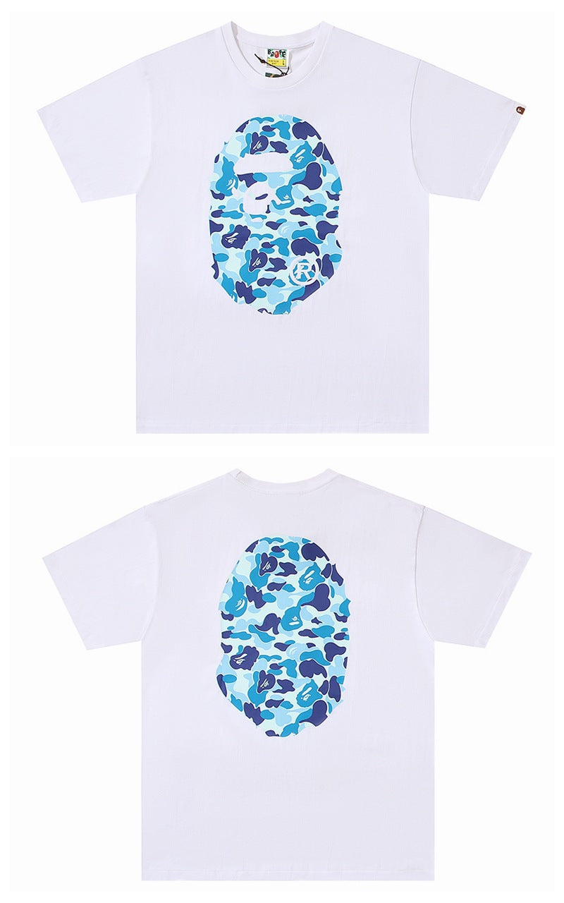 BAPE Ape Head Graphic Print Short Sleeve Tee Streetwear Unisex