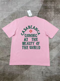 Casablanca Art Graphic Print Loose Unisex Short Sleeve T-Shirt