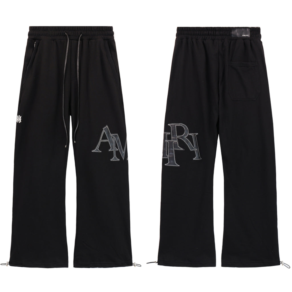 Amiri Patch Embroidery Letter Casual Wide Leg Pants Unisex