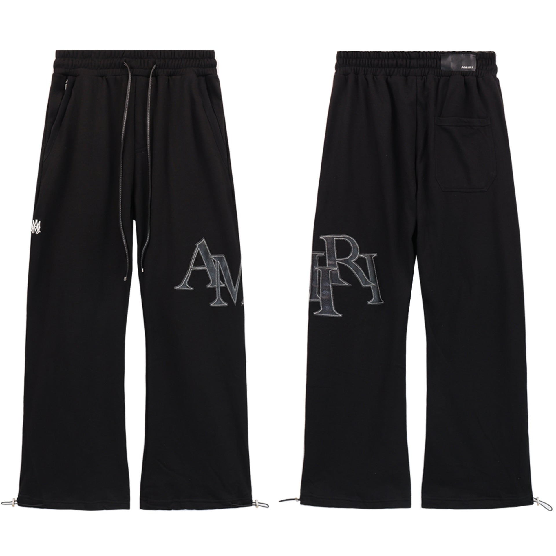Amiri Patch Embroidery Letter Casual Wide Leg Pants Unisex