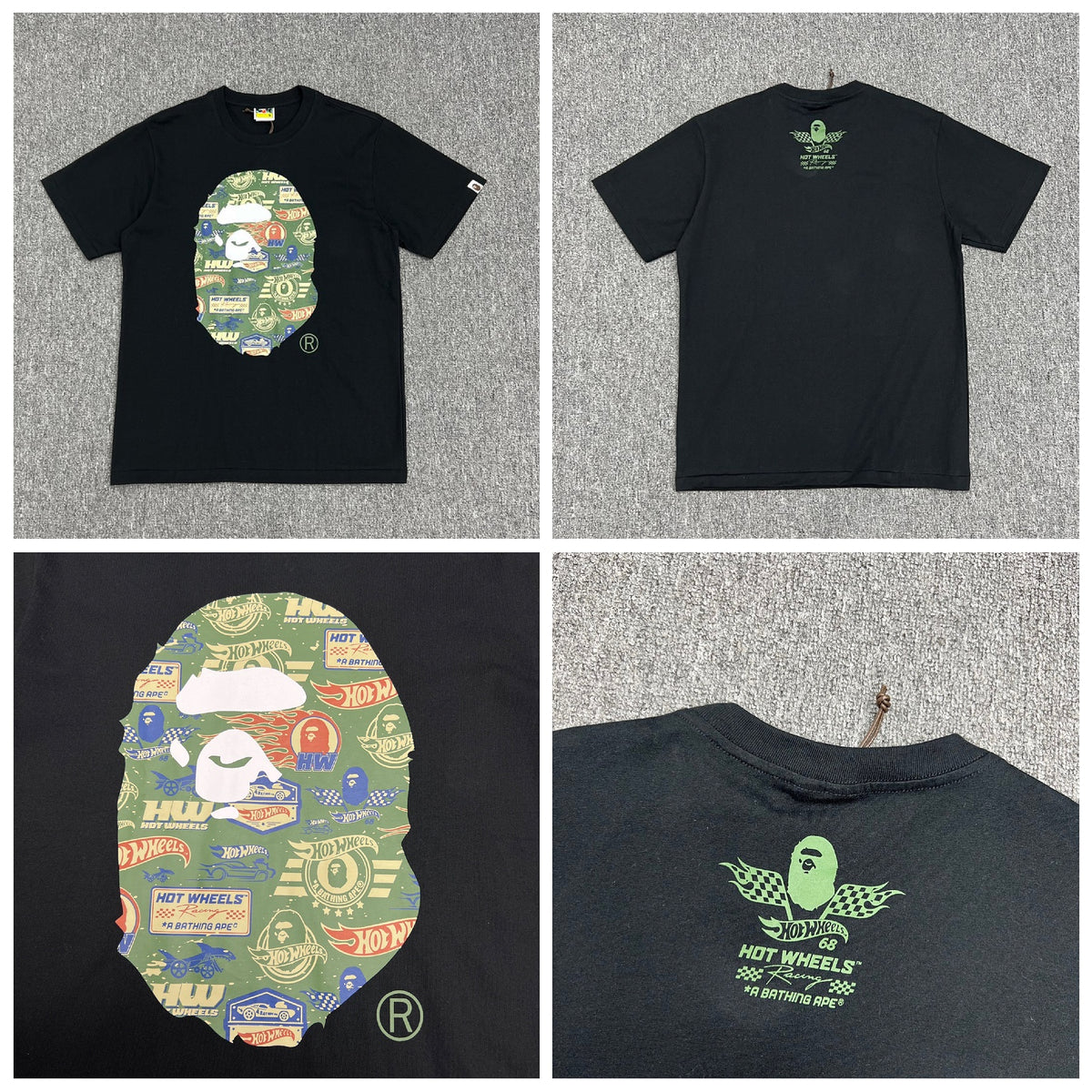 Bape Ape Head Camo Graphic Oversized Short Sleeve Tee Multi‑Style
