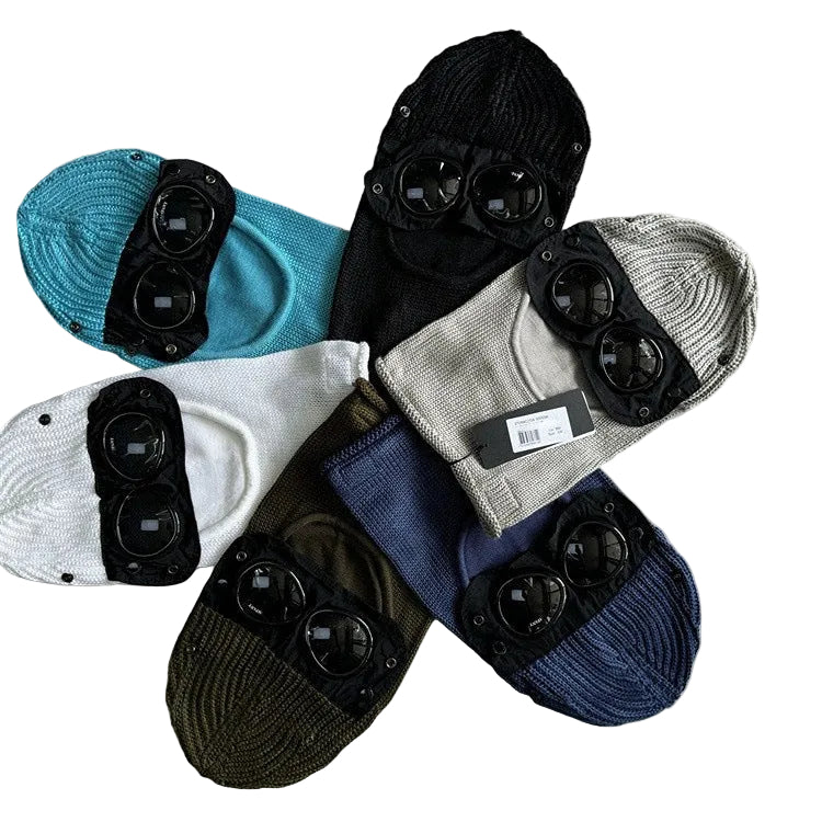 C.P Extrafine Merino Wool Goggle Balaclava, Goggle & Lens Side Beanie