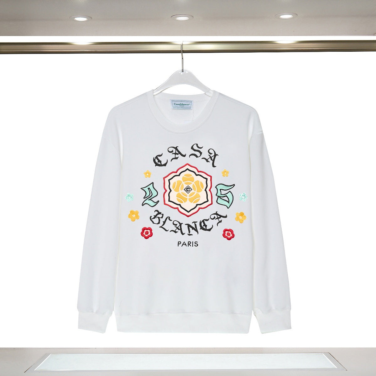 Casablanca Art Graphic Crewneck Sweatshirt Vintage Casual Pullover