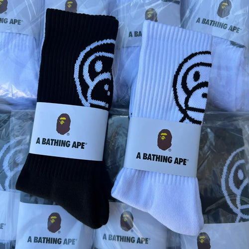BAPE Baby Milo Outline Jacquard Crew Socks Unisex