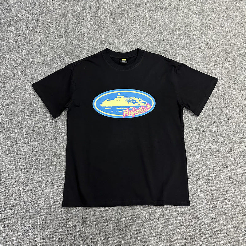 Corteiz Alcatraz Logo Letter Crew Neck Short Sleeve T‑Shirt Unisex