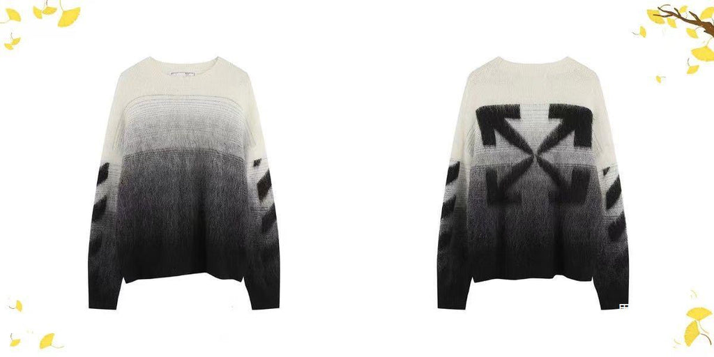 Off-White Diag Ombre Brushed Knit Crewneck Arrows Jumper