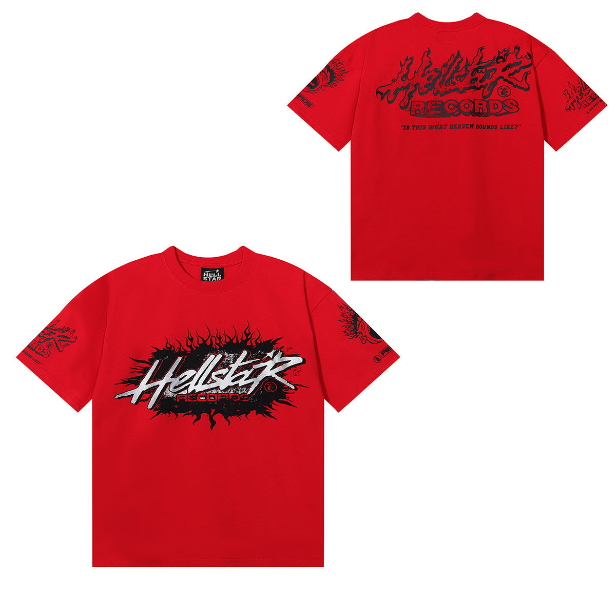 Hellstar Series Vintage Graphic Print Loose Unisex Streetwear T-Shirt