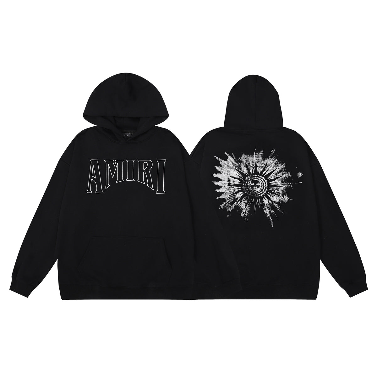 AMIRI Graphic Print Hoodie Streetwear Cotton Pullover Sweatshirt