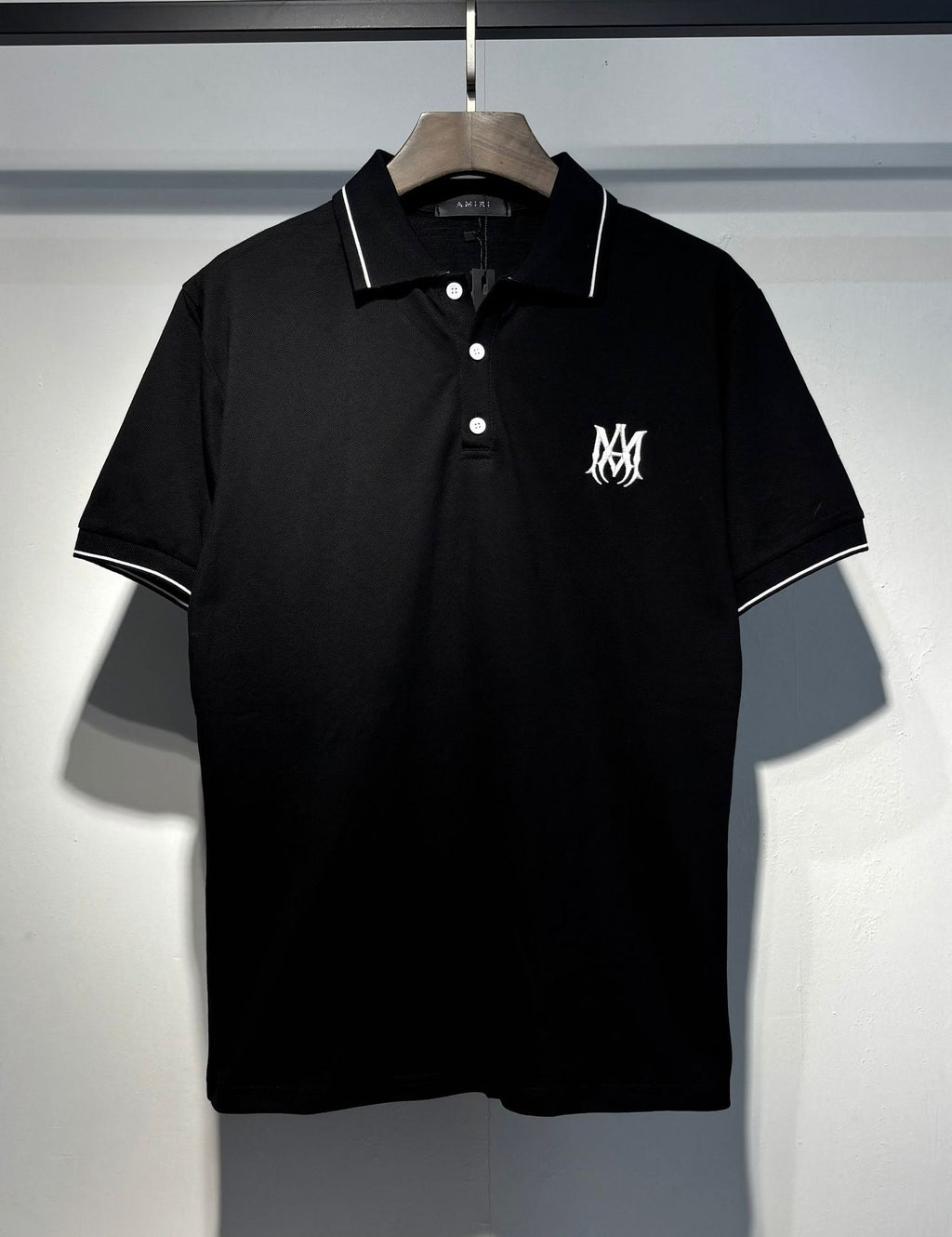 Amiri Embroidery Letter Loose Short Sleeve Polo Shirt Unisex