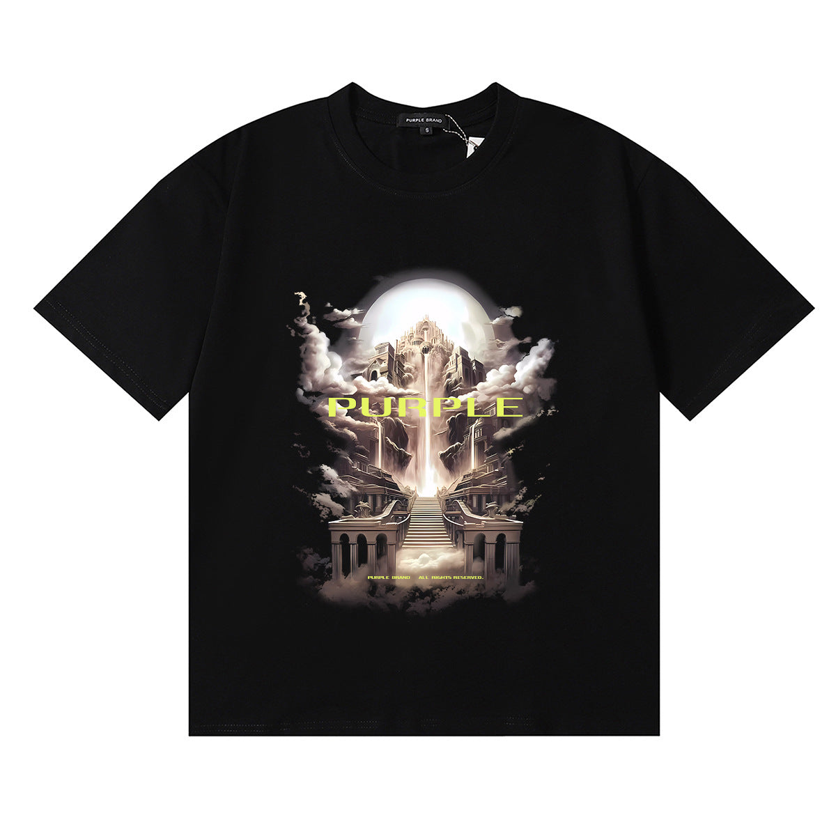 Purple Brand Graphic Tee Loose Unisex Vintage Streetwear T-Shirt