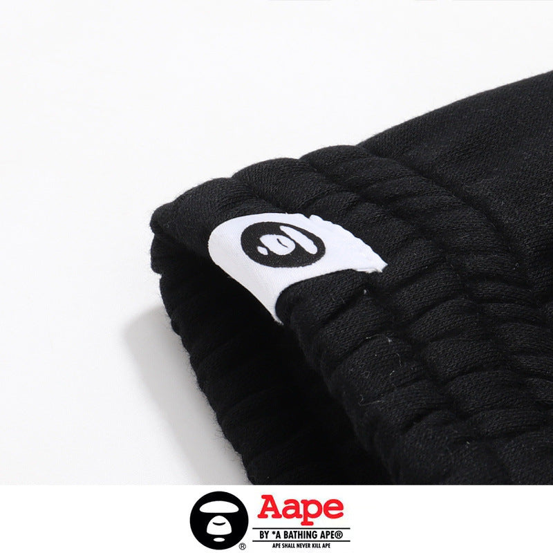 BAPE Aape Ape Face Universe Print Cuffed Jogger Sweatpants Unisex