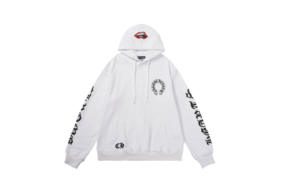 Chrome Hearts Multi‑Cross Sanskrit Graphic Oversized Hoodie Streetwear