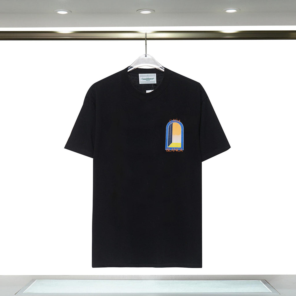 Casablanca Arch Graphic Logo Print Short Sleeve Tee Streetwear Unisex