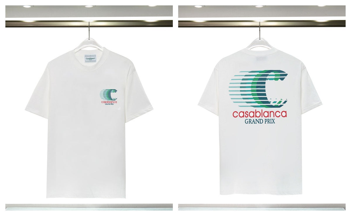 Casablanca Tennis Graphic T-Shirt Loose Oversized Short Sleeve Tee