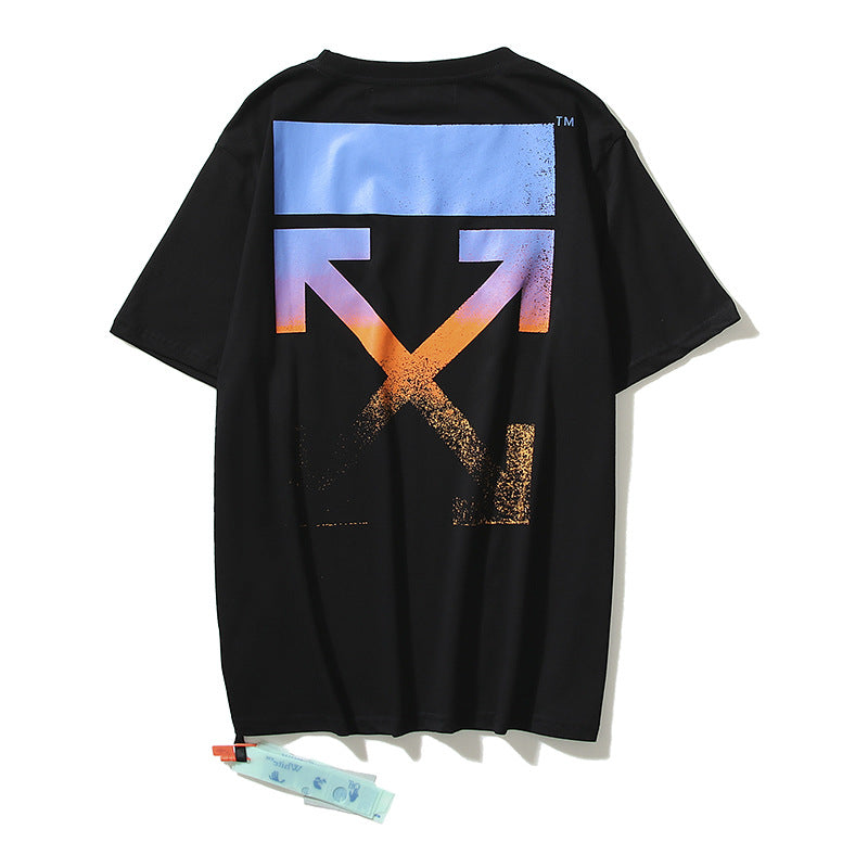 Off White Arrow Graphic Print Short Sleeve Tee Streetwear Unisex