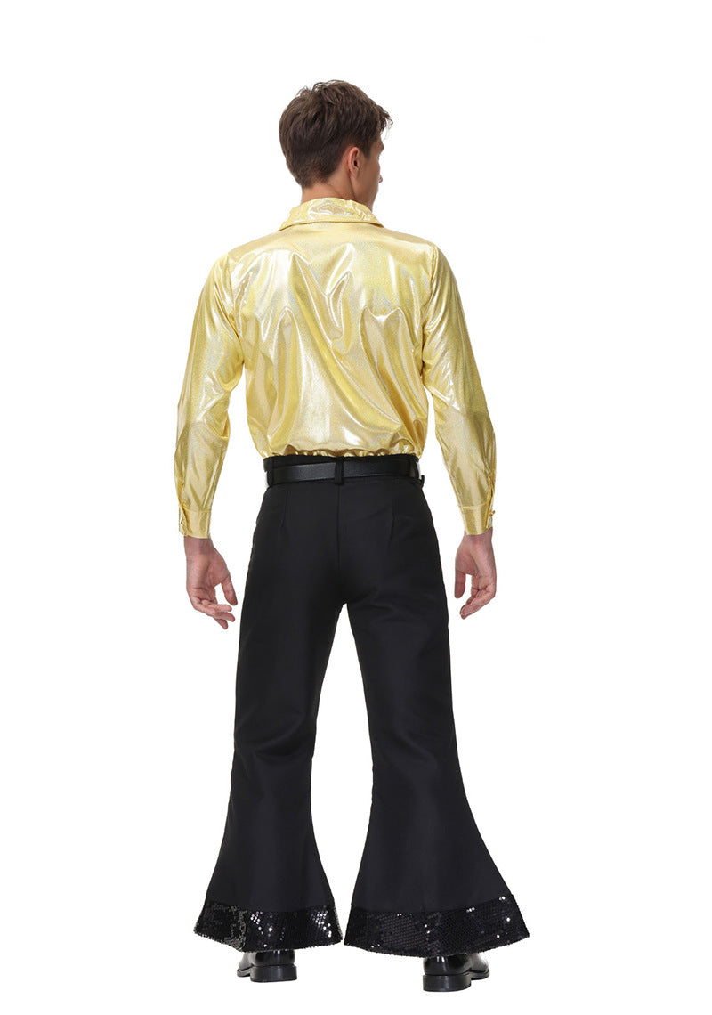 Halloween Men & Women 70s Disco Hippie Cosplay Couple Party Sets