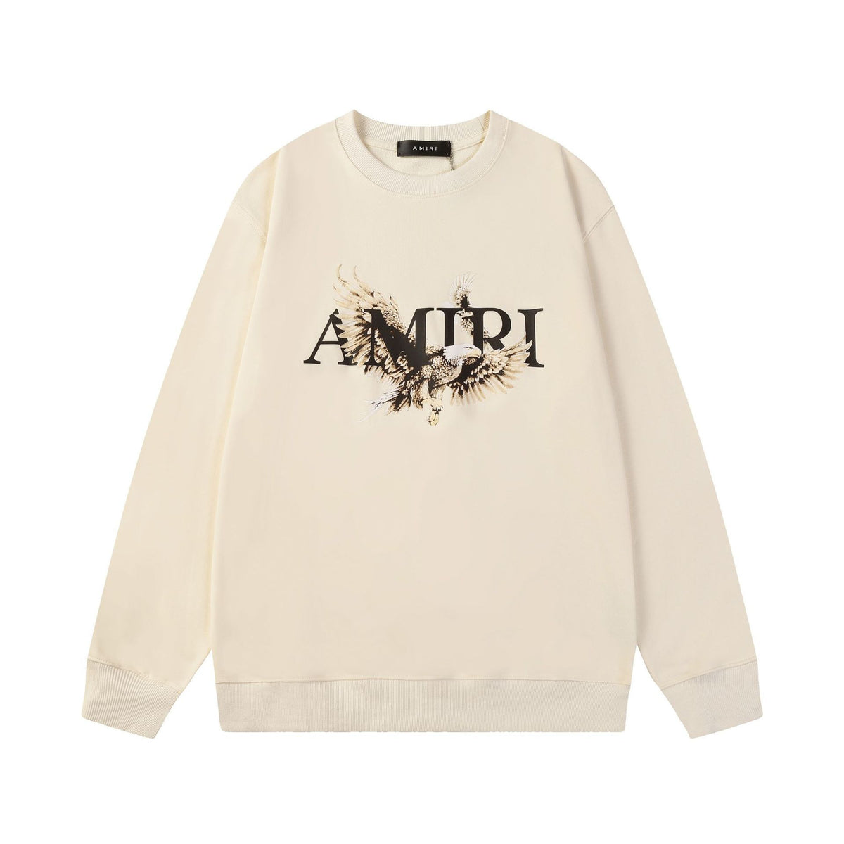 Amiri Logo Letter Dragon Angel Eagle Crewneck Sweatshirt Streetwear