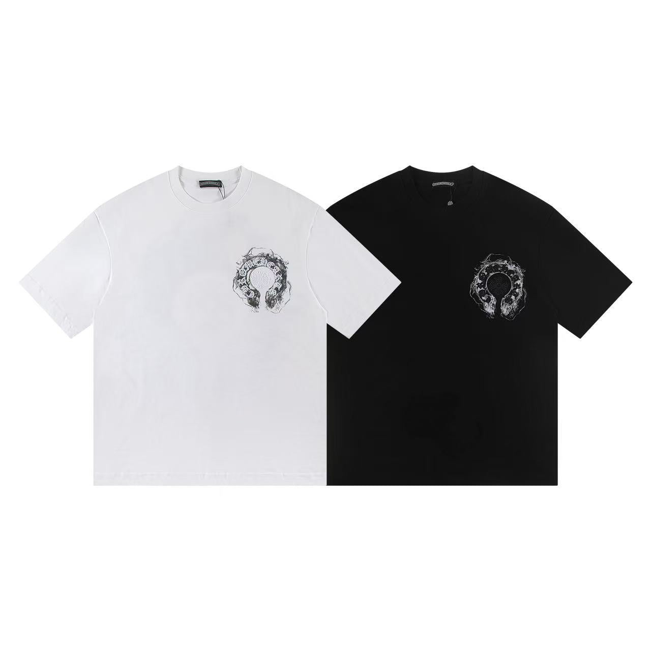 Chrome Hearts Horseshoe Cross Print Short Sleeve Tee Unisex
