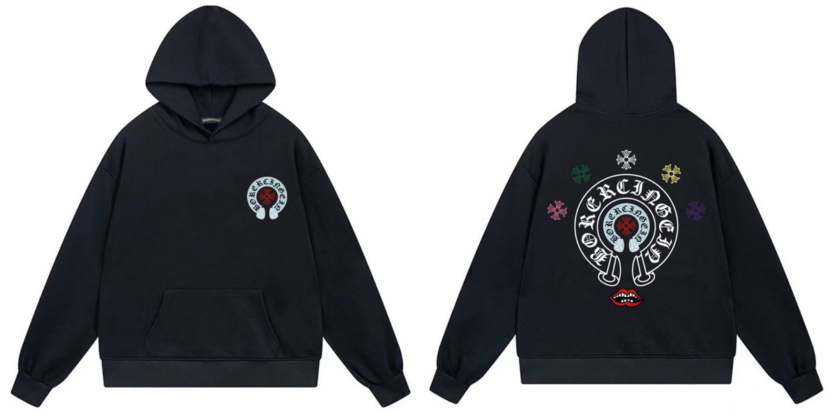 Chrome Hearts Cross Horseshoe Hoodie Vintage Goth Streetwear Pullover