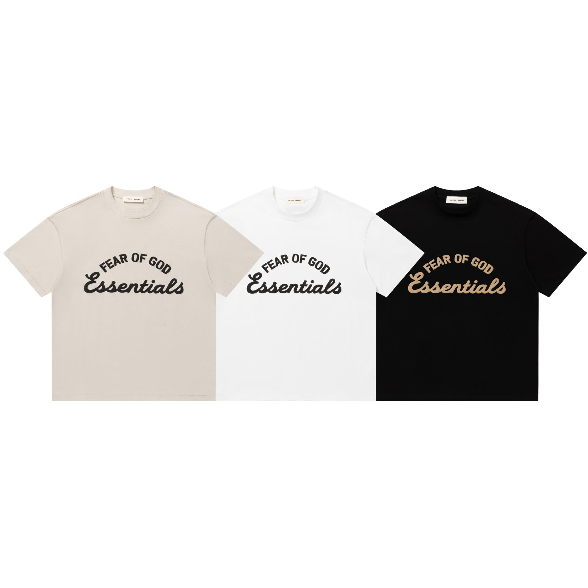 Fear Of God Essentials Letter Series Crew Neck Short Sleeve T Shirt