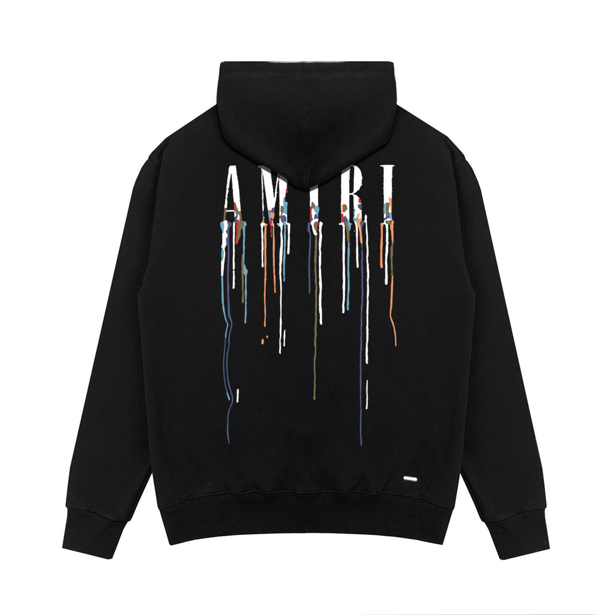 Amiri Paint Drip Logo Hoodie Men Oversized Streetwear Pullover