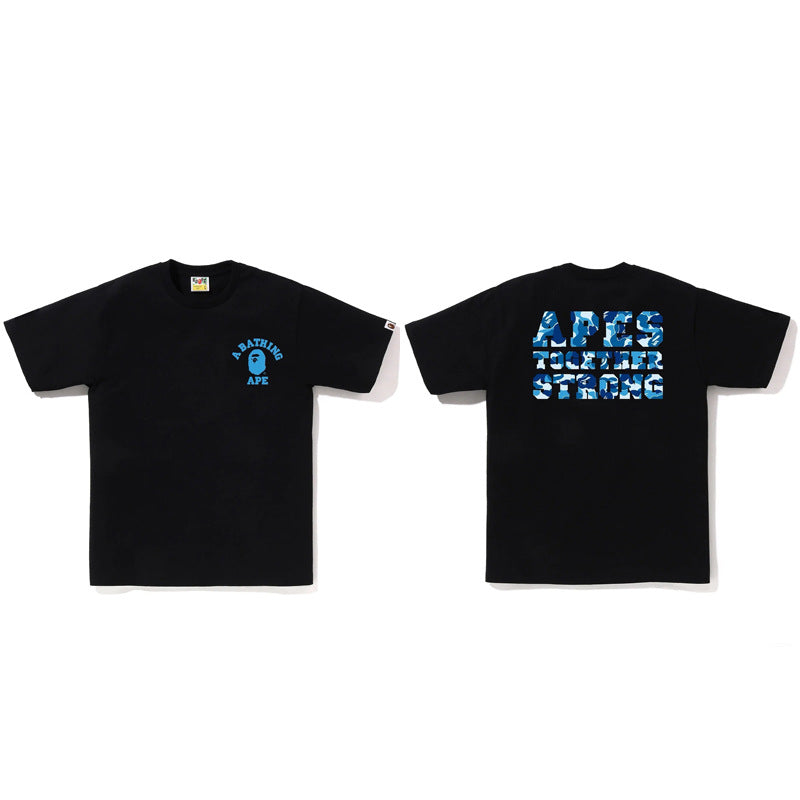 Bape Ape Head Graphic Short Sleeve Tee Streetwear Unisex