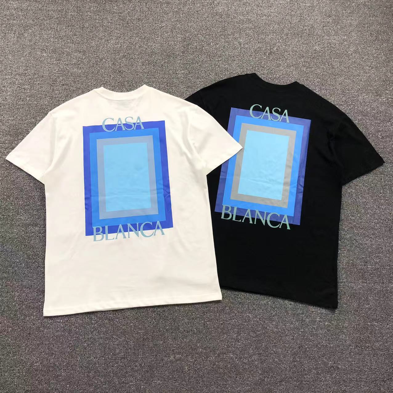 Casablanca Casa Letter Art Print Crew Neck Short Sleeve Tee Unisex