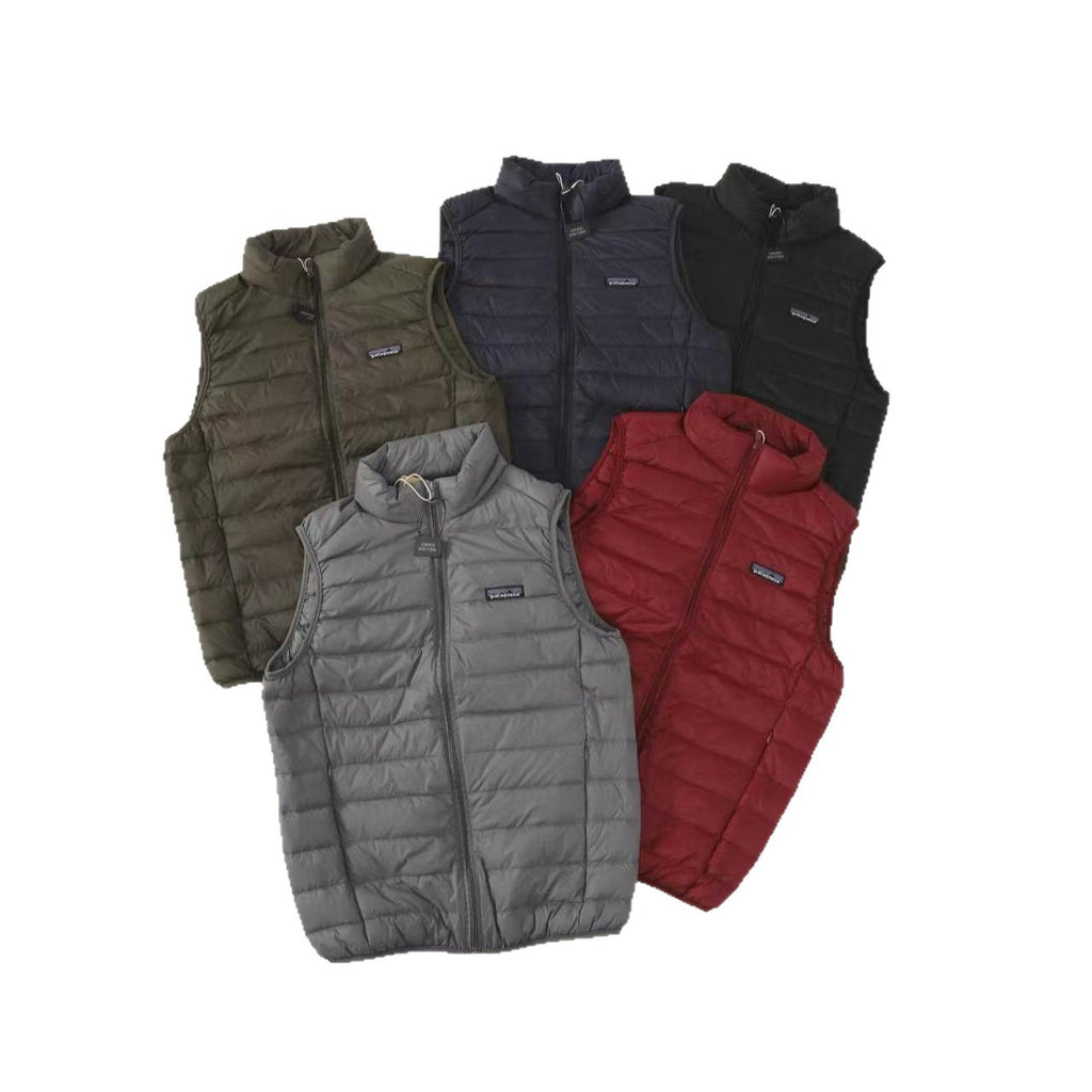 Patagonia Packable Down Vest Stand Collar Zip Outdoor Warm Gilet