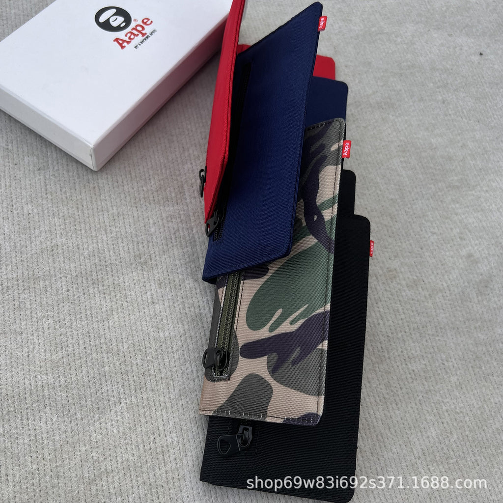 AAPE BY A BATHING APE Head Embroidered Long Wallet