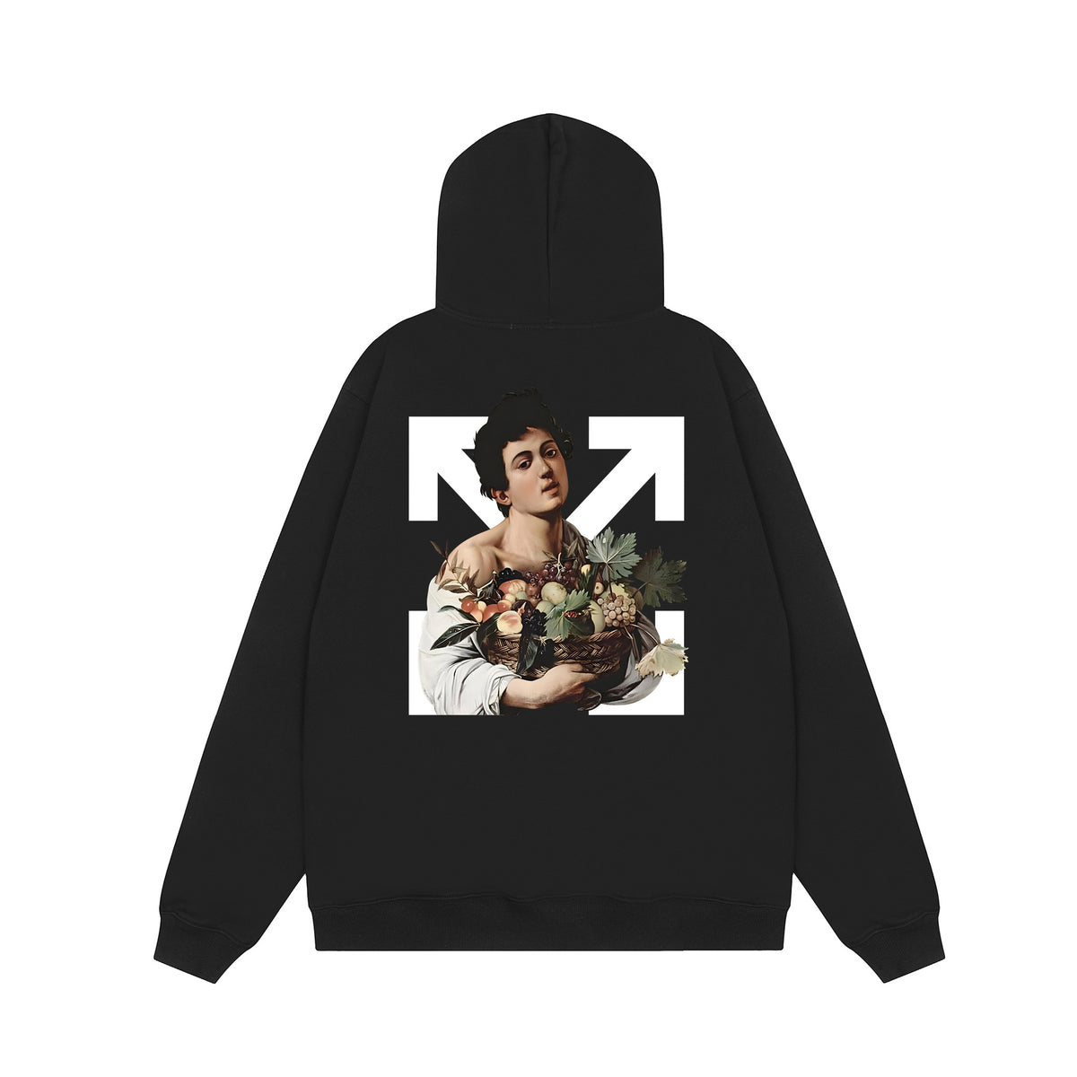 Off‑White Multi‑Arrow Abstract Graphic Oversized Hoodie Streetwear