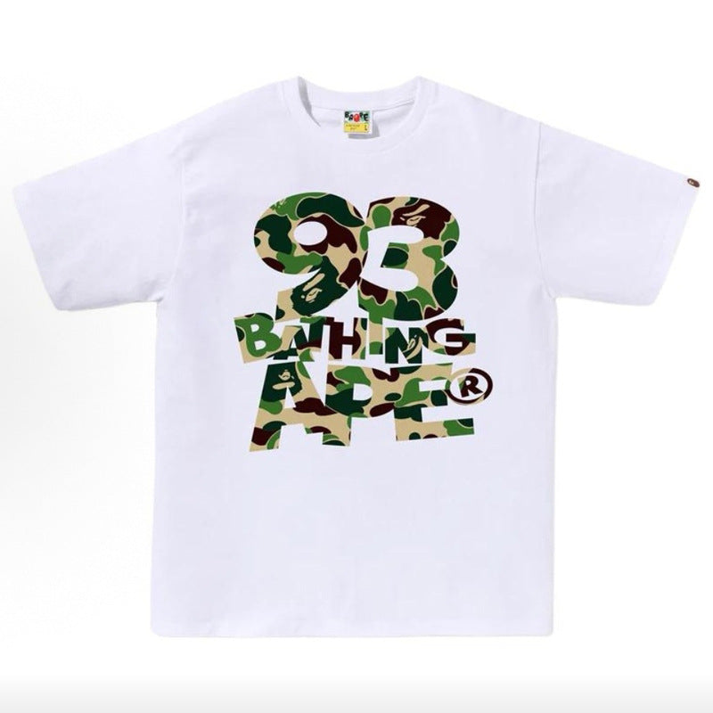 Bape Multi‑Graphic Ape Head Oversized Tee Streetwear Unisex