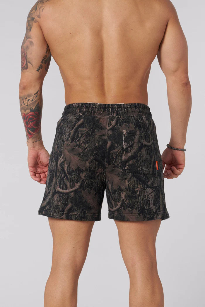 YOUNGLA 1118 Tree Camo Cotton Shorts