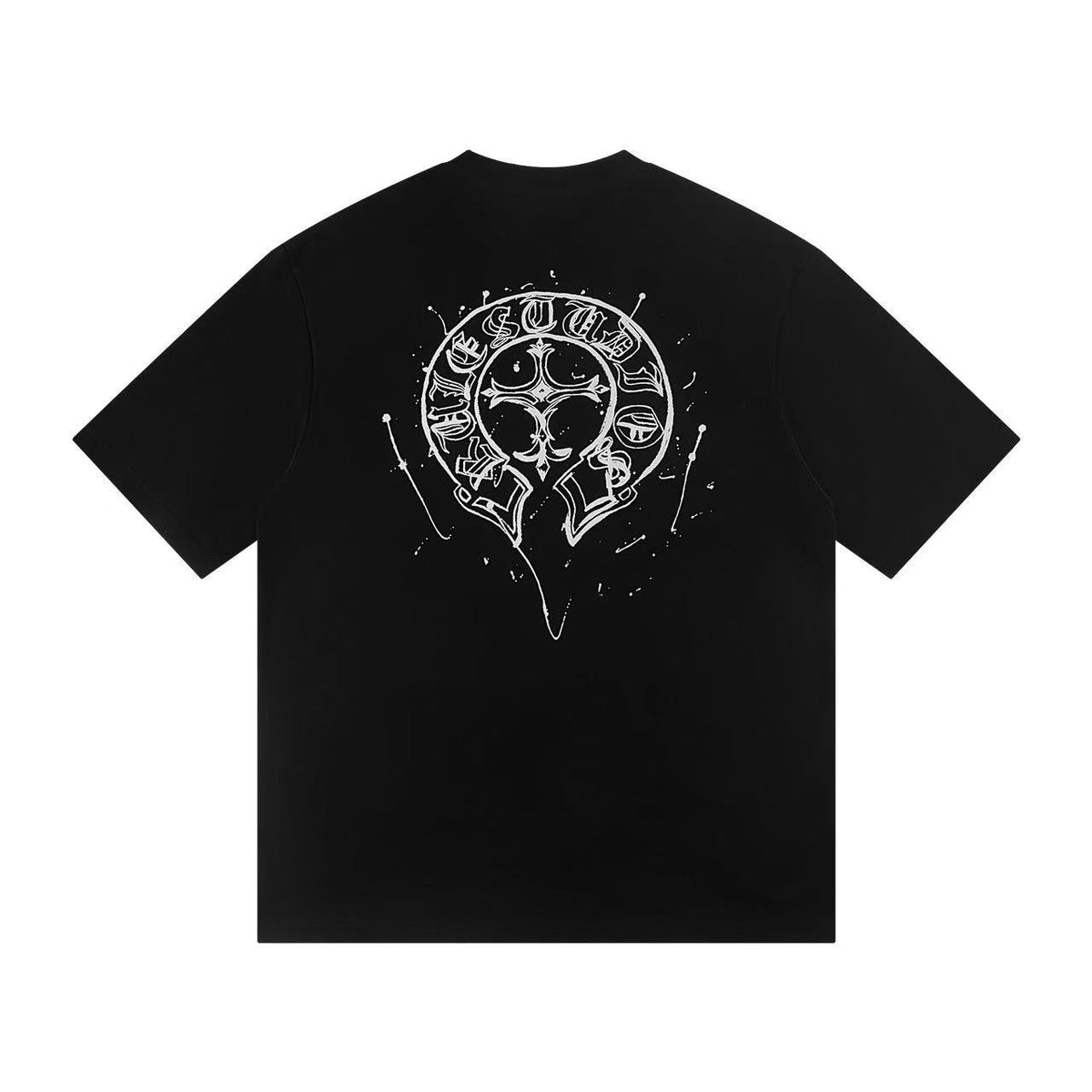 Chrome Hearts Horseshoe Cross Print Short Sleeve Tee Unisex