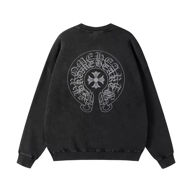 Chrome Hearts Cross Horseshoe Crewneck Sweatshirt Vintage Street Top