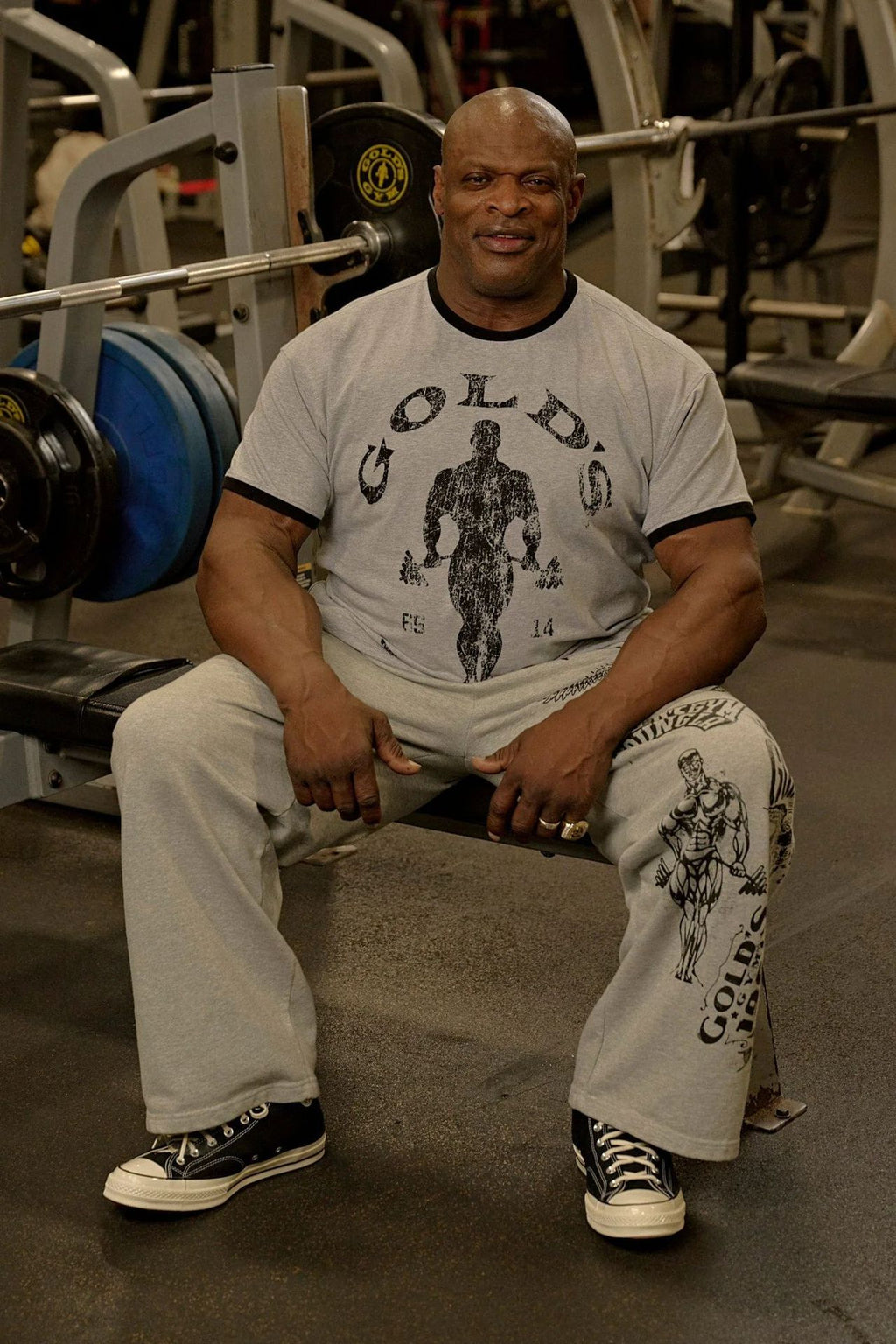 YOUNGLA 4009 Golds Gym Ringer Tees