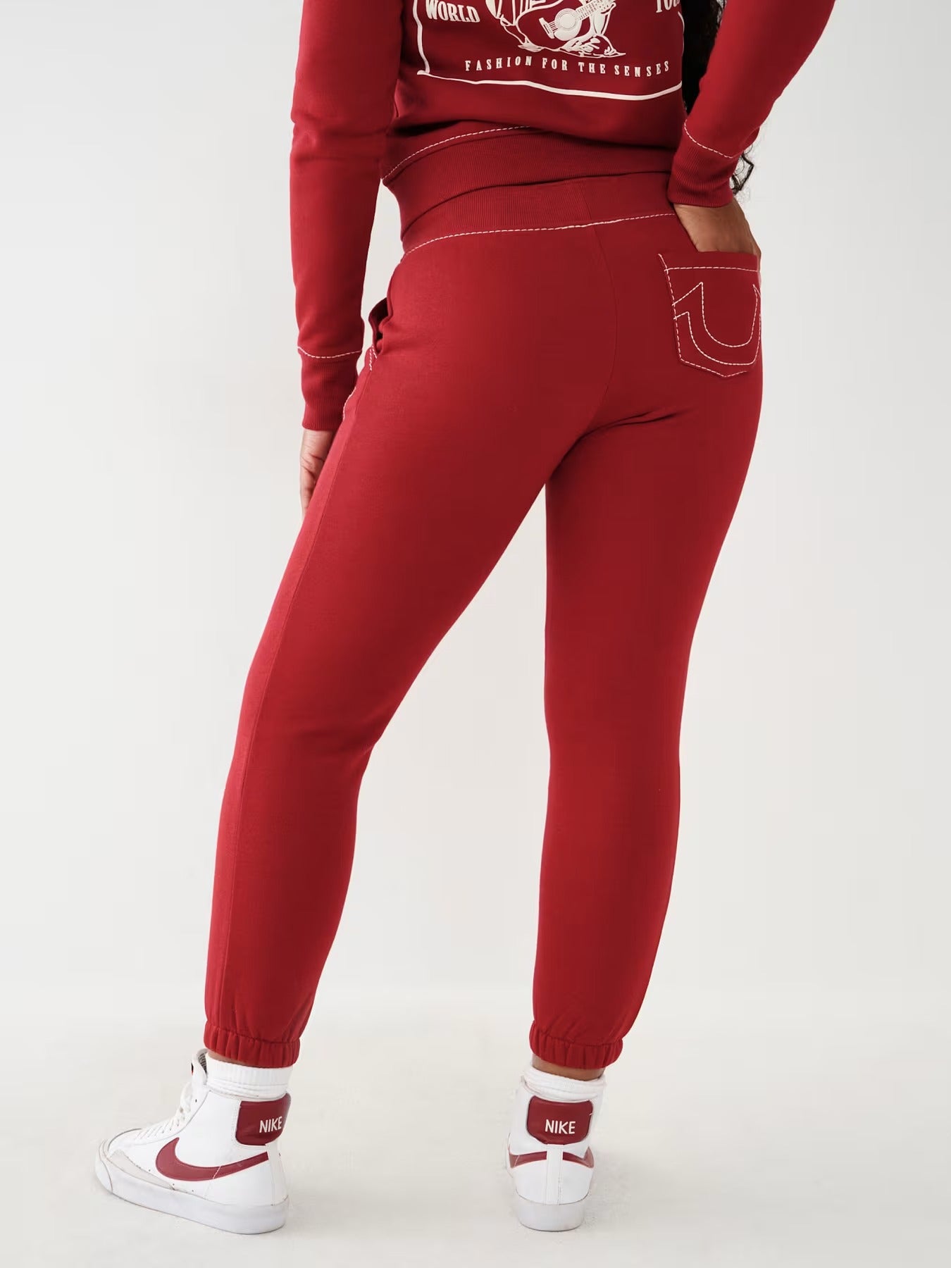 True Religion Y2K Zip Up Hoodie Sweatpants Set Women